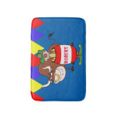 Rodeo Clown in Barrel und Bull personalisieren Badematte (Vorderseite Vertikal)
