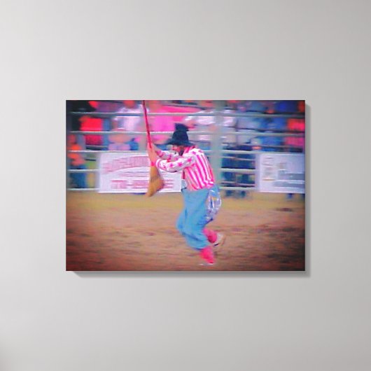 Rodeo Clown Leinwand Art (Vorderseite)