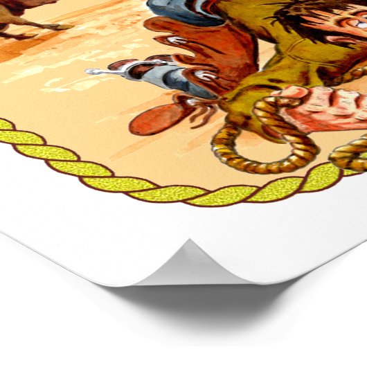 Rodeo Clown Print Poster (Ecke)