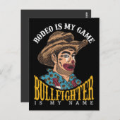 Rodeo Clown Rodeo ist mein Game Bullfighter Mein N Postkarte (Vorne/Hinten)