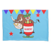 Rodeo Clown und Bull Personalize Pillow Case Kissenbezug (Vorderseite)