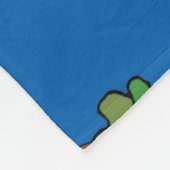 Rodeo-Clown und Stier Fleecedecke (Ecke)