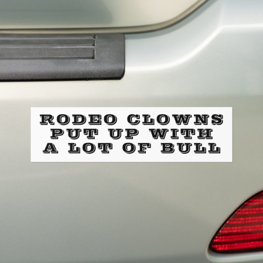 RODEO-CLOWNS MIT BULL AUTOAUFKLEBER (Auf Auto)