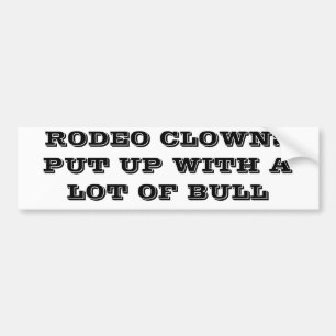 RODEO-CLOWNS MIT BULL AUTOAUFKLEBER