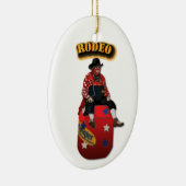 Rodeo-Clowns mit Text Keramik Ornament (Rechts)