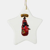 Rodeo-Clowns mit Text Keramikornament (Rechts)