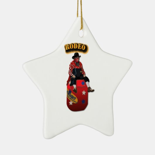 Rodeo-Clowns mit Text Keramikornament (Rechts)