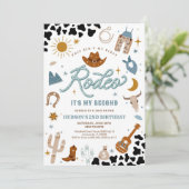 Rodeo-Cowboy 2. Geburtstagseinladung Einladung (Stehend Vorderseite)