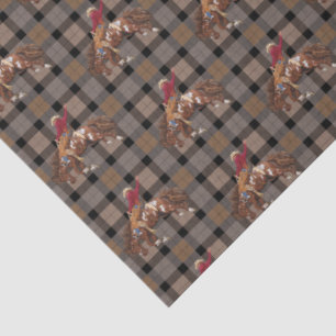 Rodeo Cowboy auf Kariert Seidenpapier