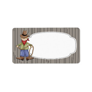 Rodeo-Cowboy-Aufkleber Adressaufkleber