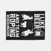 Rodeo Cowboy Barrel Racing Team Roping Horseback R Fleecedecke (Vorderseite (Horizontal))