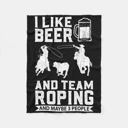 Rodeo Cowboy Barrel Racing Team Roping Horseback R Fleecedecke (Vorderseite)