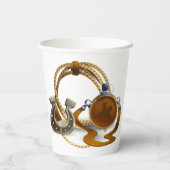 Rodeo Cowboy Birthday Party Cups Pappbecher (Rückseite)