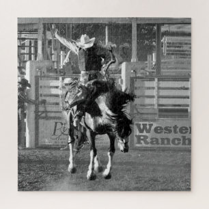 Rodeo-Cowboy bockendes Pferd 8 Sekunden zum Punkte Puzzle