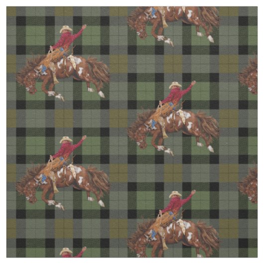 Rodeo Cowboy-Bronco Busting-Western Stoff (Muster)
