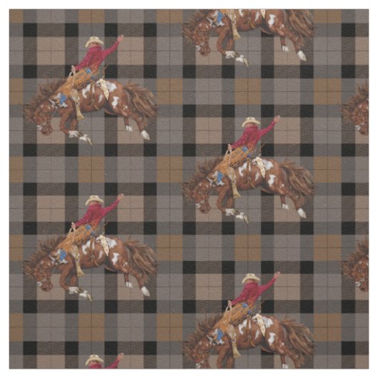 Rodeo Cowboy-Bronco Busting-Western Stoff (Muster)