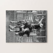 Rodeo Cowboy Bucken Pferd 8 Sekunden zu bewerten Puzzle (Horizontal)