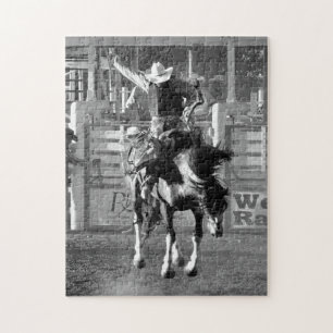 Rodeo Cowboy Bucken Pferd 8 Sekunden zu bewerten Puzzle