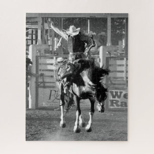Rodeo Cowboy Bucken Pferd 8 Sekunden zu bewerten Puzzle
