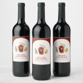 Rodeo Cowboy Cactus Beer Arch Baby Dusche Weinetikett (Flaschen)