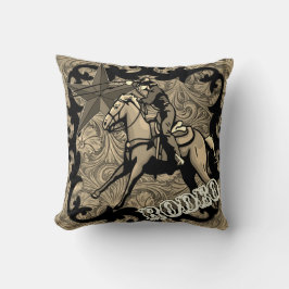 Rodeo Cowboy Cowgirl Calf Roping Throw Kissen