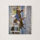 Rodeo Cowboy-Kalb-Seil Puzzle (Vertikal)