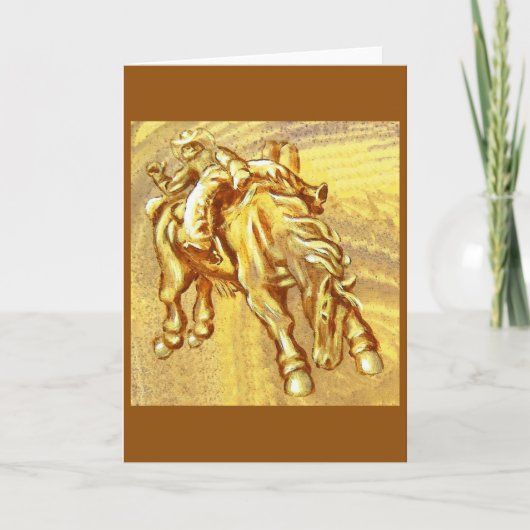 Rodeo-Cowboy Karte (Vorderseite)