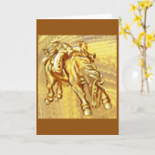 Rodeo-Cowboy Karte (Gelbe Blume)