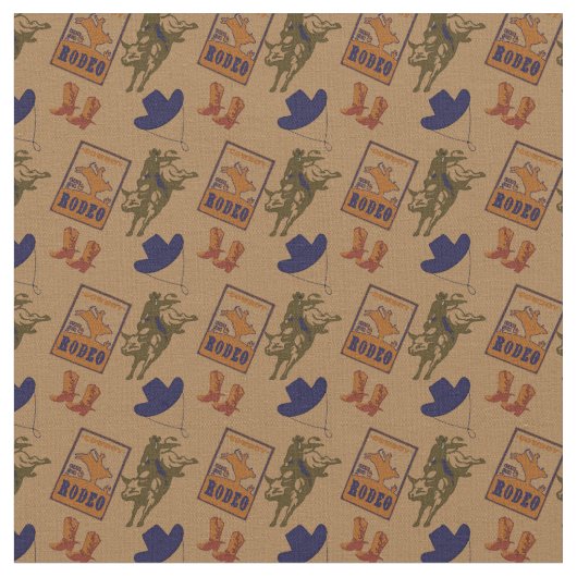 Rodeo Cowboy Landkreis Western  Stoff (Nahaufnahme)