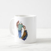 Rodeo Cowboy mit Tack Kaffeetasse (Vorderseite Links)