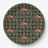 Rodeo Cowboy on Bucking Bronco Pappteller (Vorderseite)