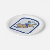 Rodeo Cowboy Pappteller (Schrägansicht)