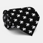Rodeo Cowboy Pattern | Schwarz Krawatte (Gerollt)