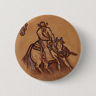 Rodeo-Cowboy Pferderuecken des Westerns lederner Button