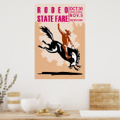 Rodeo Cowboy reiten Broncoposter Poster (Küche)