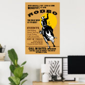Rodeo Cowboy reiten Broncoposter Poster (Heimbüro)