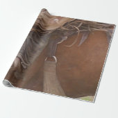 Rodeo Cowboy Rose Brown Western Geschenkpapier (Ungerollt)