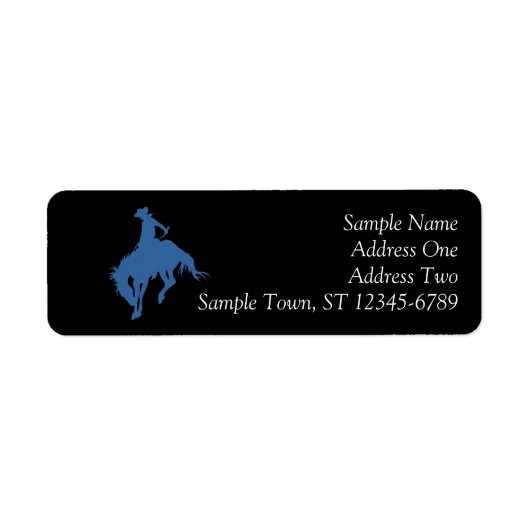 Rodeo Cowboy-Rücksendeadresse (Vorne)