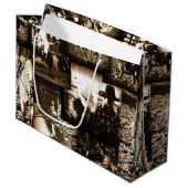 Rodeo Cowboy Rustic Country Western Thema Große Geschenktüte (Vorderseite Schrägansicht)