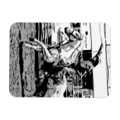 Rodeo Cowboy - Steer Roping Event Magnet (Horizontal)