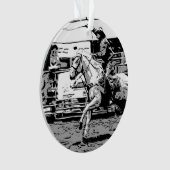 Rodeo Cowboy - Steer Roping Event Ornament (Vorderseite)
