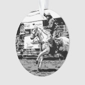 Rodeo Cowboy - Steer Roping Event Ornament (Vorderseite)
