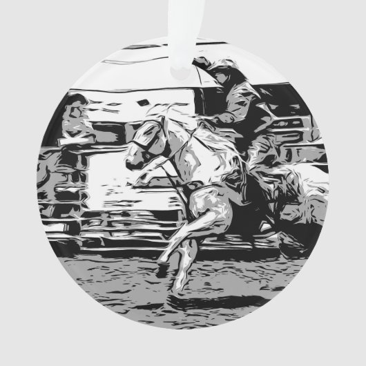 Rodeo Cowboy - Steer Roping Event Ornament (Vorderseite)