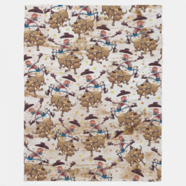Rodeo-Cowboy-Stier-Reitland-Western Fleecedecke