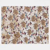 Rodeo-Cowboy-Stier-Reitland-Western Fleecedecke (Vorderseite (Horizontal))