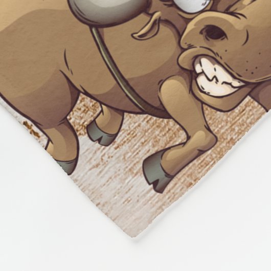 Rodeo-Cowboy-Stier-Reitland-Western Fleecedecke (Ecke)