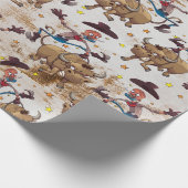 Rodeo-Cowboy-Stier-Reitland-Western Geschenkpapier (Ecke)