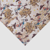 Rodeo-Cowboy-Stier-Reitland-Western Seidenpapier (Ausschnitt)