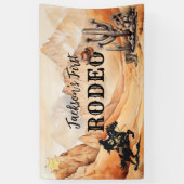 Rodeo Cowboy Western Banner zum ersten Geburtstag (Vertikal)