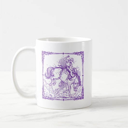 Rodeo Cowboy Western Riding Kaffeetasse (Links)